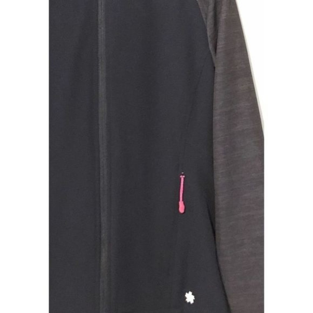 TEK GEAR Warm Tek Fur Lined Zip Up Casual Jacket Black & Gray Pink Details M EUC - Picture 5 of 8